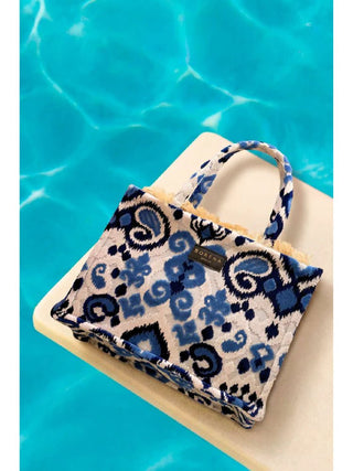 Sorena Large Tote Bag Blue Beige Thalassa - MMJs Fashion