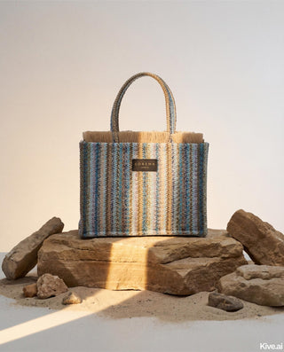 Sorena Medium Tote Bag Blue Elafonisos - MMJs Fashion