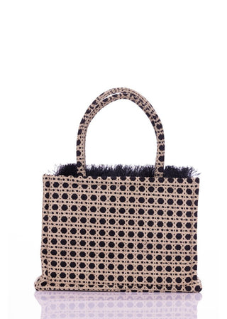Sorena Medium Tote Bag Madalena Black Beige - MMJs Fashion