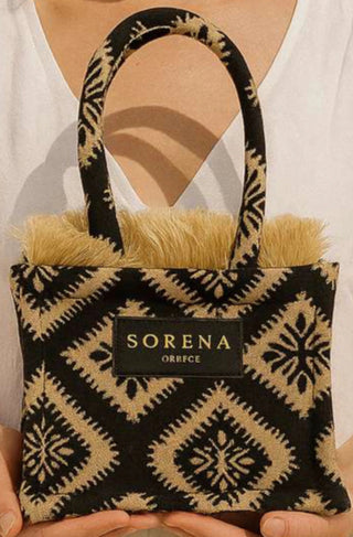 Sorena Mini Tote Bag Black Beige Cycladitissa - MMJs Fashion