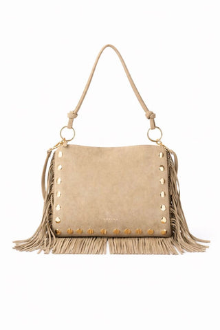 Sorena Suede Crossbody Bag Beige Simona - MMJs Fashion