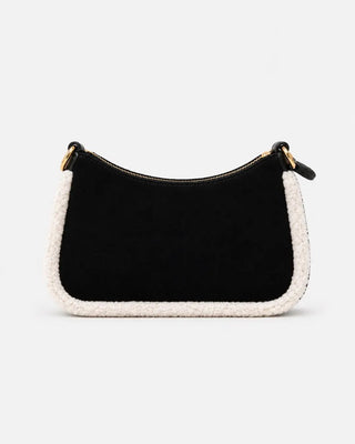 Sorena Suede Crossbody Bag Black Valentina - MMJs Fashion