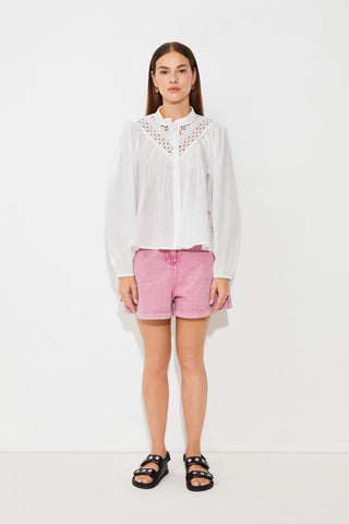 Suncoo Lace Blouse Ivory Lanna - MMJs Fashion