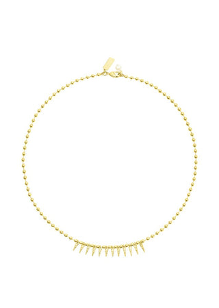 Talis Chains Cubic Zirconia Spike Drop Necklace Gold - MMJs Fashion