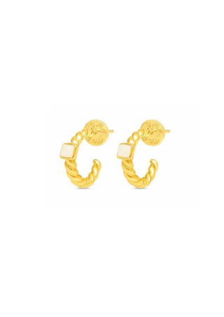 Talis Chains Everyday Twist Hoops Labradorite - MMJs Fashion