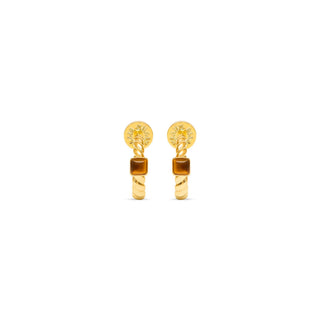 Talis Chains Everyday Twist Hoops Tiger's Eye - MMJs Fashion
