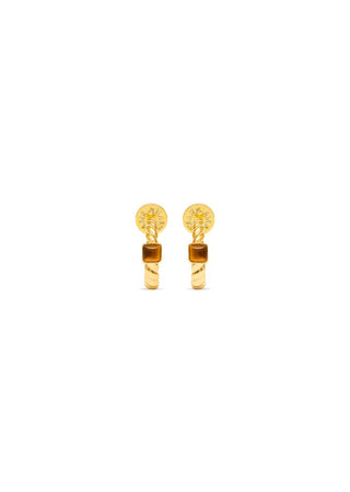 Talis Chains Everyday Twist Hoops Tiger's Eye - MMJs Fashion