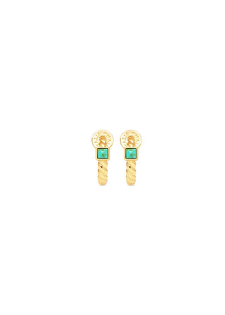 Talis Chains Everyday Twist Hoops Turquoise - MMJs Fashion