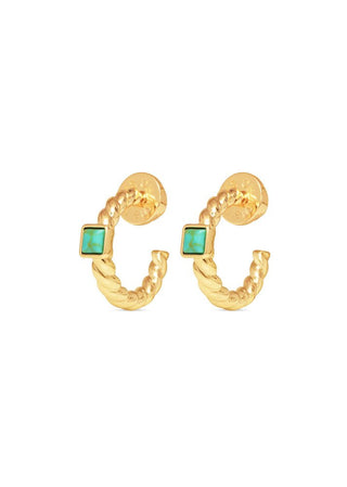 Talis Chains Everyday Twist Hoops Turquoise - MMJs Fashion