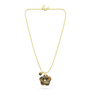 Talis Chains Flower Pendant Necklace Tiger's Eye - MMJs Fashion