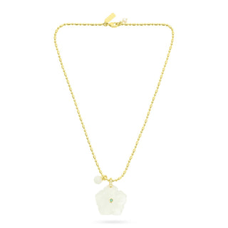 Talis Chains Flower Pendant Necklace White Crystal - MMJs Fashion