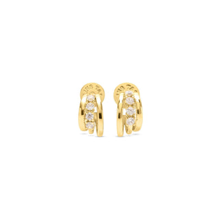 Talis Chains Mini Claw Earrings Cubic Zirconia - MMJs Fashion