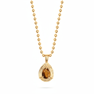 Talis Chains Pear Drop Pendant Necklace Tiger's Eye - MMJs Fashion