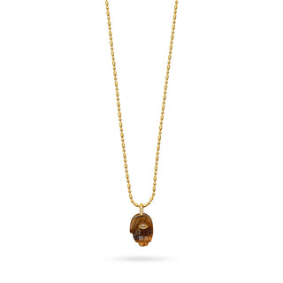 Talis Chains Protective Hand Pendant Necklace Tiger's Eye - MMJs Fashion