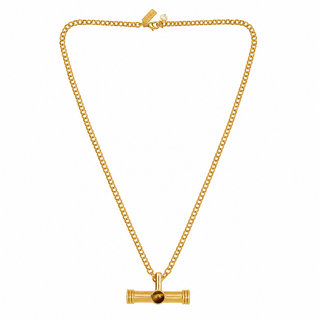 Talis Chains T-Bar Pendant on Belcher Chain Tiger's Eye - MMJs Fashion