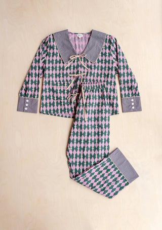 TBCo Cotton Harlequin Pyjamas Pink - MMJs Fashion