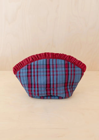 TBCo Cotton Tartan Wash Bag Navy Red - MMJs Fashion