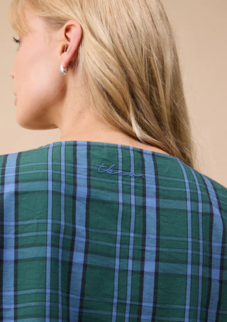 TBCo Cropped Cotton Tartan Pyjamas Green - MMJs Fashion
