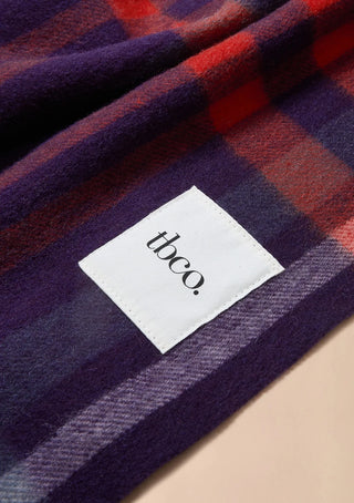 TBCo Lambswool Skinny Scarf Modern Tartan Blue - MMJs Fashion