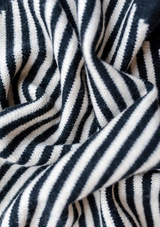 TBCo Merino Triangle Scarf in Black Stripe - MMJs Fashion
