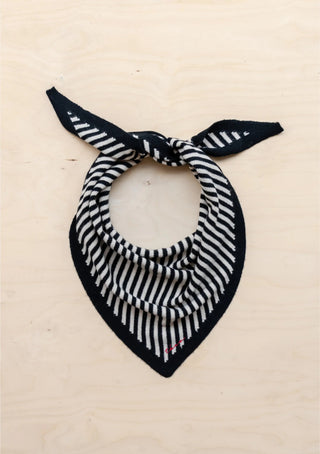 TBCo Merino Triangle Scarf in Black Stripe - MMJs Fashion