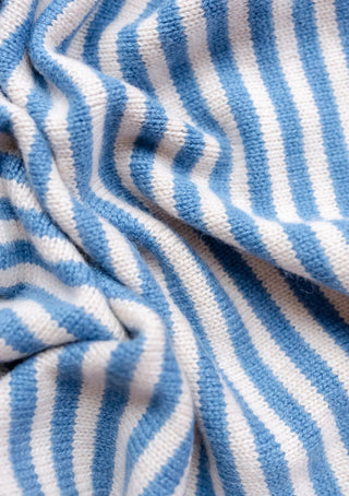 TBCo Merino Triangle Scarf in Blue Stripe - MMJs Fashion