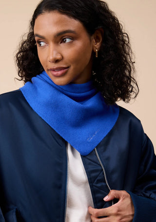 TBCo Merino Wool Triangle Scarf Cobalt Blue - MMJs Fashion