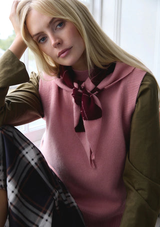 TBCo Merino Wool Triangle Scarf Pink Argyle - MMJs Fashion