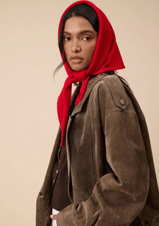 TBCo Merino Wool Triangle Scarf Red - MMJs Fashion