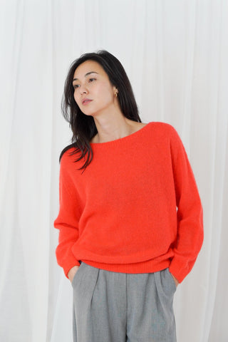TWNS Boat Neck Jumper Fire Red Sanibel - MMJs Fashion