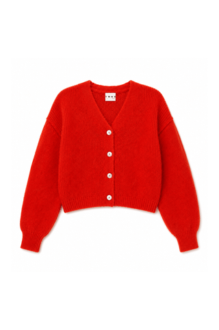 TWNS V-Neck Cardigan Fire Red Malia - MMJs Fashion