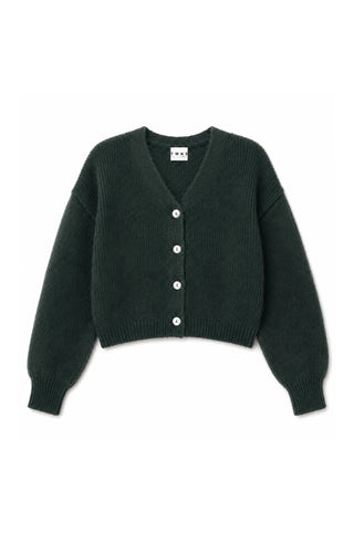 TWNS V-Neck Cardigan Military Green Malia - MMJs Fashion