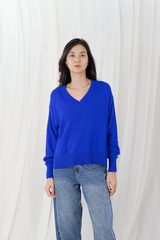 TWNS V-Neck Jumper Electric Blue Boulder - MMJs Fashion