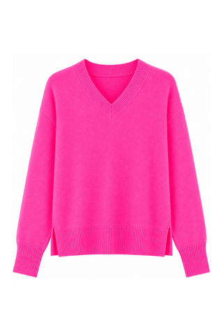 TWNS V-Neck Jumper Neon Pink Boulder - MMJs Fashion