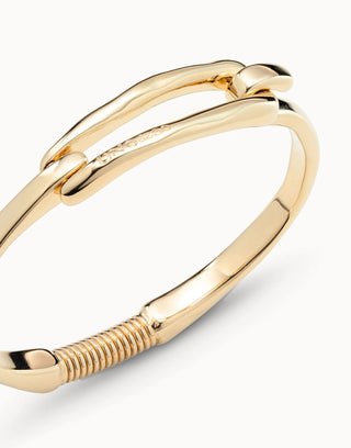 UNOde50 18K Gold - Plated Bangle Bracelet with Buckle - MMJs Fashion