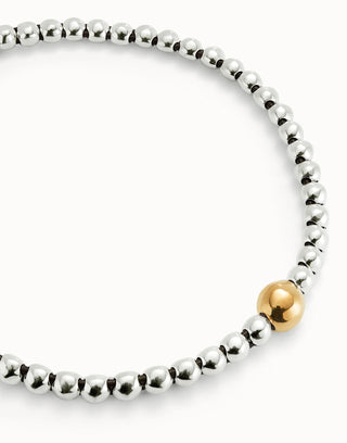 UNOde50 18k Gold - Plated Bead Pendant with Larger Central Bead - MMJs Fashion
