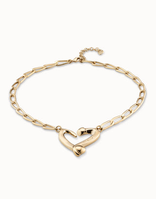 UNOde50 18k Gold - Plated Heart Pendant Necklace - MMJs Fashion
