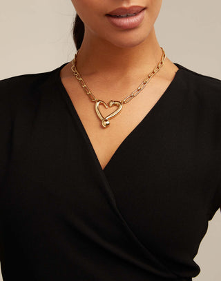 UNOde50 18k Gold - Plated Heart Pendant Necklace - MMJs Fashion