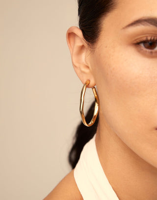 UNOde50 18k Gold - Plated Open Hoop Earrings - MMJs Fashion