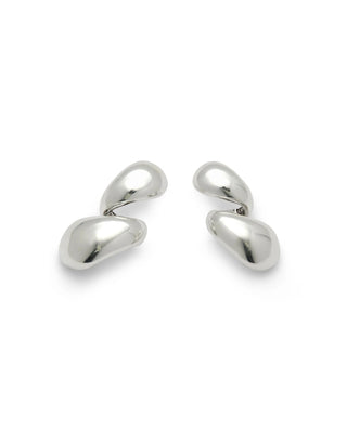 UNOde50 Chunky Double Teardrop Earrings Silver - MMJs Fashion