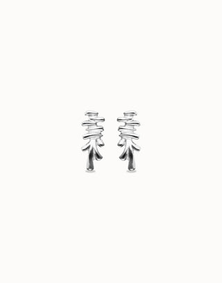 UNOde50 Elongated Irregular Shape Earrings Silver - MMJs Fashion