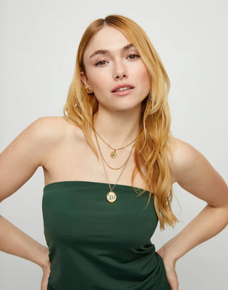 UNOde50 Gold Multi Strand Chain Necklace With Eye - MMJs Fashion