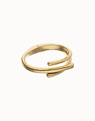 UNOde50 Intertwined Organic Shapes Bangle Bracelet Gold - MMJs Fashion