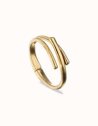 UNOde50 Intertwined Organic Shapes Bangle Bracelet Gold - MMJs Fashion
