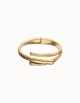 UNOde50 Intertwined Organic Shapes Bangle Bracelet Gold - MMJs Fashion