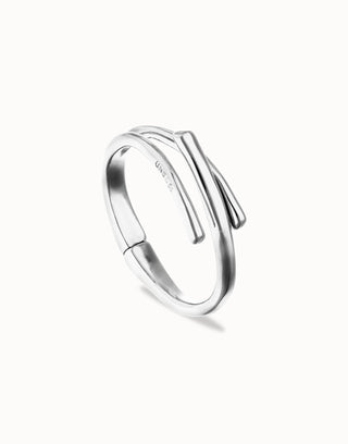 UNOde50 Intertwined Organic Shapes Bangle Bracelet Silver - MMJs Fashion