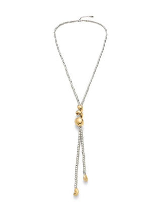 UNOde50 Long Beaded Necklace Originia Silver Gold - MMJs Fashion