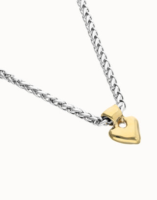 UNOde50 Short Chain Small Gold Heart Detail Necklace - MMJs Fashion
