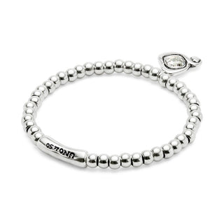 UNOde50 Silver Beaded Bracelet With Crystal Heart - MMJs Fashion