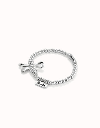 UNOde50 Silver Beaded Stretch Bracelet With Dragonfly - MMJs Fashion